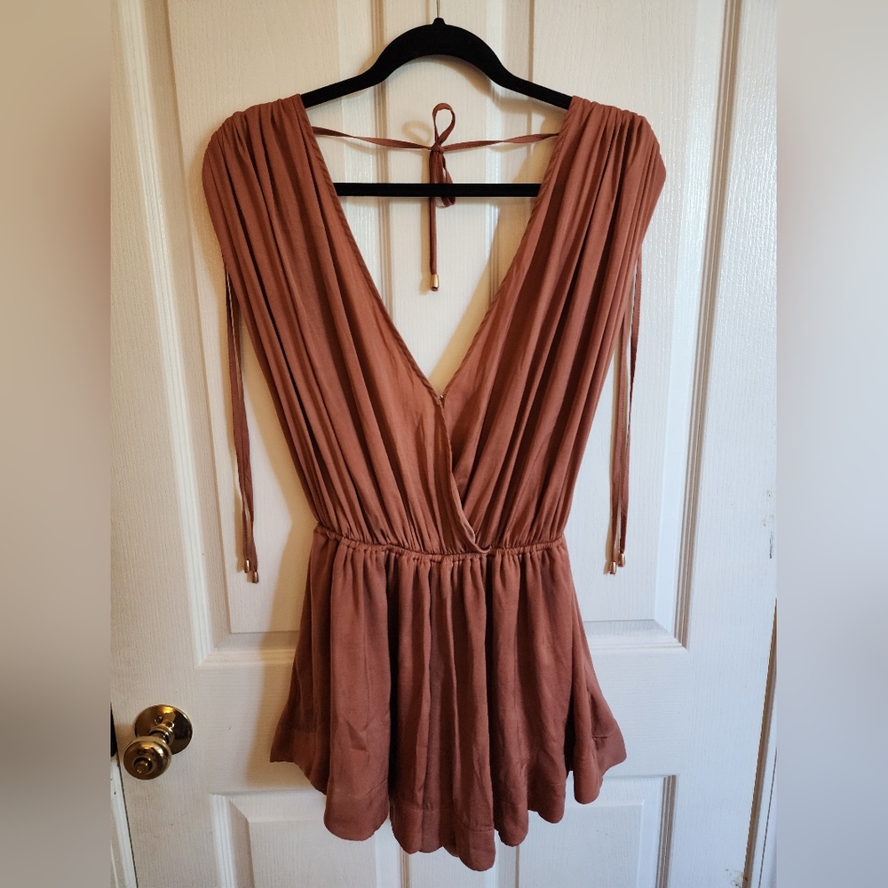 Free People Satin Romper Cover-up